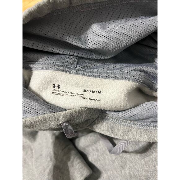 Unisex Gray Under Armour Pullover Hoodie - Picture 5 of 7